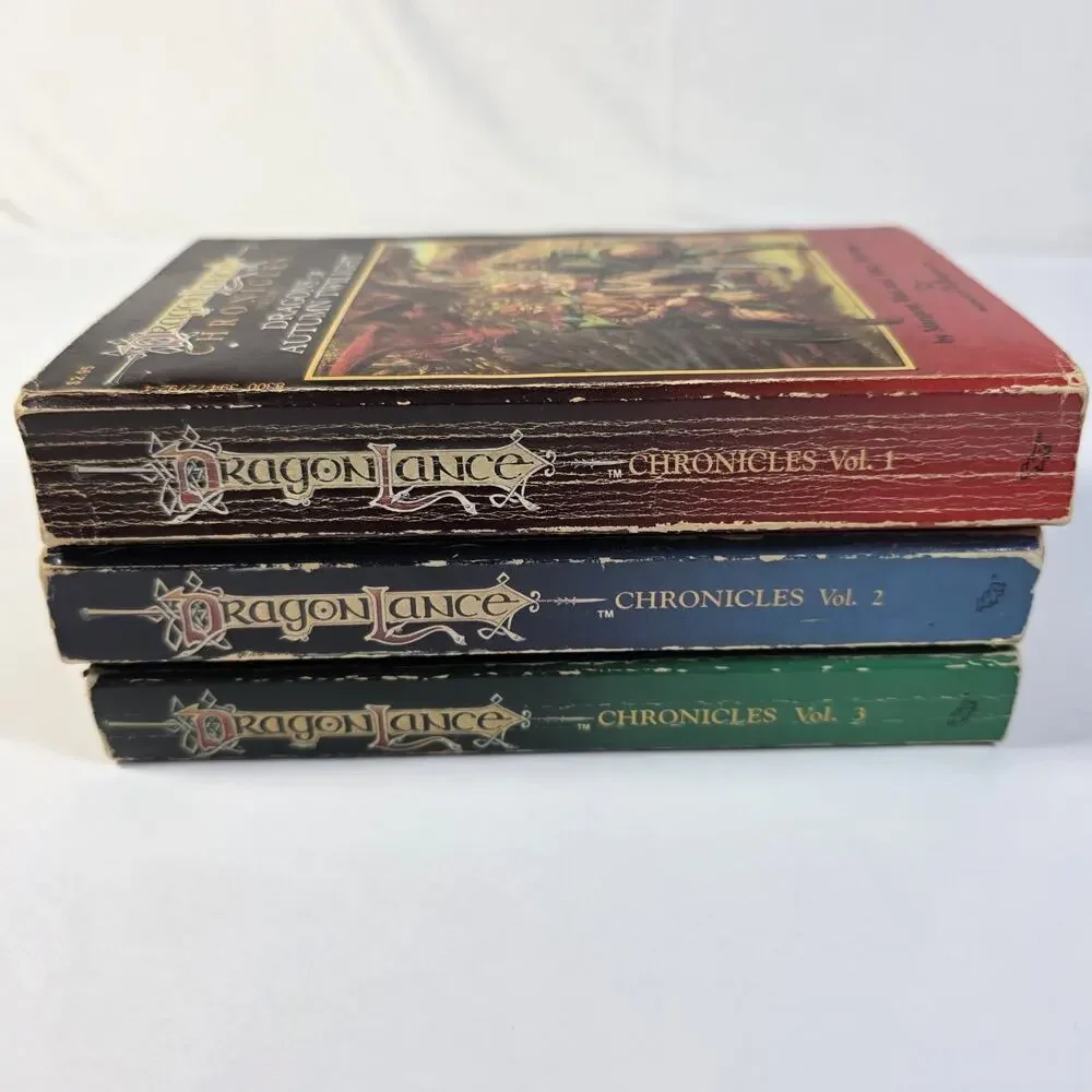 Dragonlance Chronicles Trilogy Vol 1-3 Weis Hickman Vintage TSR Paperbacks Lot